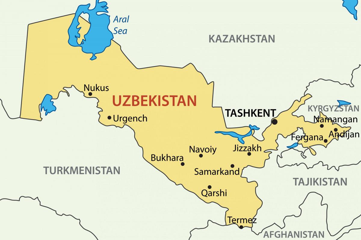 乌兹别克斯坦首都地图